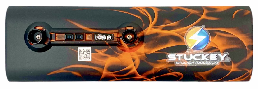 18 inch Hydro Dip Stuckey Cordless PDR LED Light Orange Phantom Flames. Battery and Charger Included.